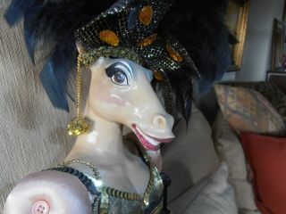 Wayne M.  Kleski Designer Made Vintage One Of A Kind Hand Crafted Horse Face Doll