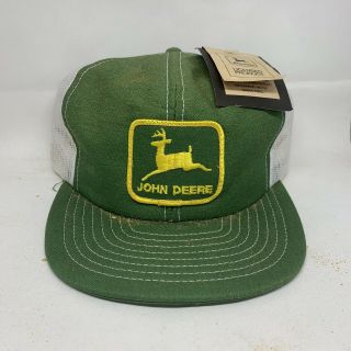 Vintage John Deere Patch Snapback Trucker Hat Cap 80s Vtg Usa Louisville Mfg