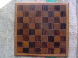 Vintage Wooden Checker Chess Board