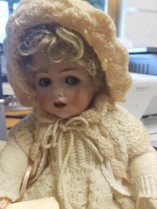 Antique Jdk " Marilyn " Kestner 1916 Bisque Doll.  13 ".  Flirty Blue Eyes