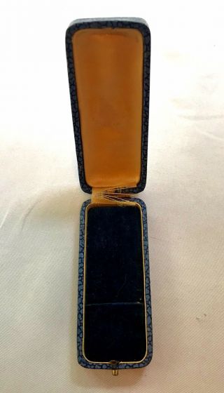Antique Art Deco Sapphire & Diamond 18k White Gold Stick Pin 7