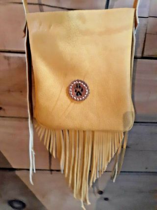AmMountain Man Possibles Bag / Native American Medicine Bag with Beaded Medallio 6