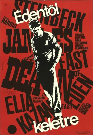 Vtg Orig Movie Poster East Of Eden,  1965,  Sign: Máté András