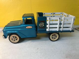 Vintage Tonka 1961 Stake Bed Farm Truck Blue/green Rare 6 Stakes Inc.