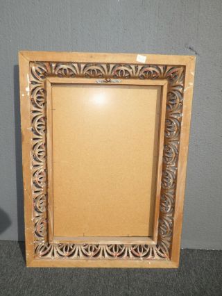 Vintage French Country Gold & Red Wall Mantle Mirror Made in Italy 12