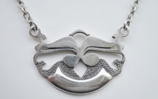 Vintage Ola Gorie Scottish Sterling Silver Pendant Necklace - Made In Orkney