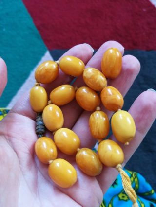 Egg Yolk Amber Antique Loose Beads
