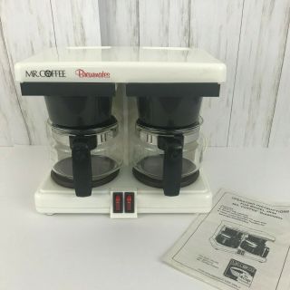 Vintage Mr Coffee Brewmates Double Dual Coffee Maker Model Jr44 Hard To Find