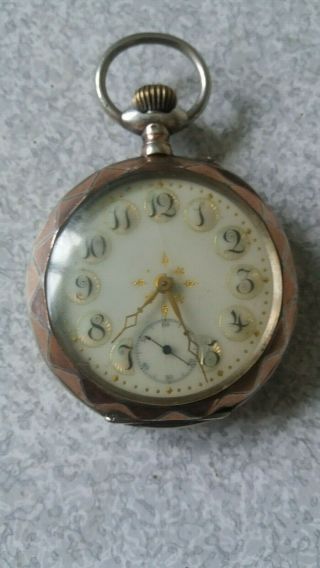 Vintage Silver - 800 - & Rose Gold Pocket Watch - Jota - Junghans ? - Order