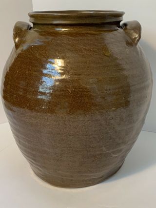 Dave The Slave Edgefield Pottery Jar Alkaline Glaze Jug W/ Handles 10