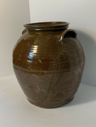 Dave The Slave Edgefield Pottery Jar Alkaline Glaze Jug W/ Handles