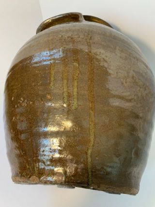 Dave The Slave Edgefield Pottery Jar Alkaline Glaze Jug W/ Handles 5