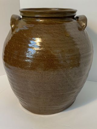 Dave The Slave Edgefield Pottery Jar Alkaline Glaze Jug W/ Handles 7