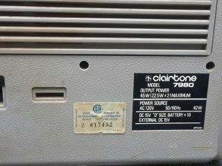 CLAIRTONE 7980 / CONION C - 100FF Vintage Boombox 5