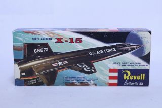 Vintage Revell H - 198:89 North American X - 15 Rocket Model Kit