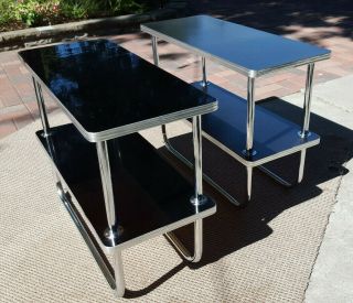 Deco Moderne Mid - Century End Tables