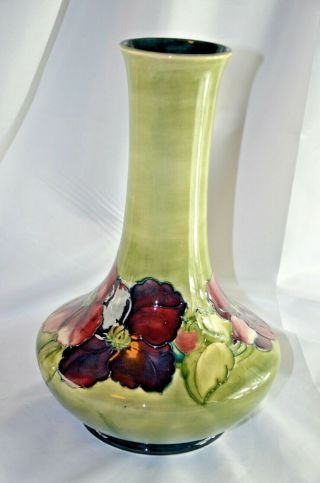 STUNNING Vintage Moorcroft Large Porcelain Hibiscus Vase 12.  25 