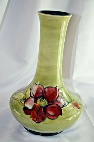 STUNNING Vintage Moorcroft Large Porcelain Hibiscus Vase 12.  25 