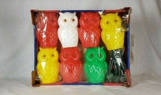 Vintage Retro BELCO 15 foot Blow Mold Owls RV Glamping Party String Lights 2