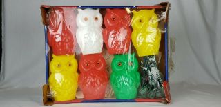 Vintage Retro BELCO 15 foot Blow Mold Owls RV Glamping Party String Lights 3