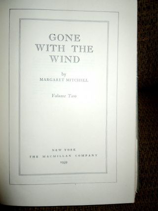 1939 Mitchell GONE WITH THE WIND Numbered Special Ed 190/1000 2 Volumes RARE 11