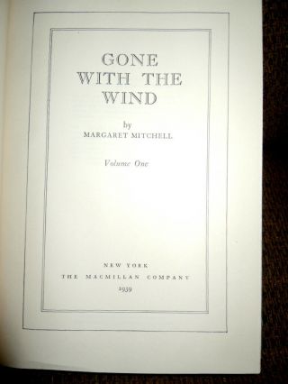 1939 Mitchell GONE WITH THE WIND Numbered Special Ed 190/1000 2 Volumes RARE 6