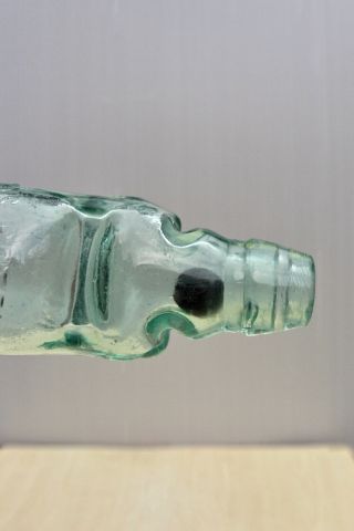 Vintage 1900s R White Camberwell London Black Marble Rylands Patent Codd Bottle
