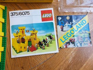Vintage (1978) LEGO 6075 / 375 Yellow Classic Castle Set - w/ box & instructions 5
