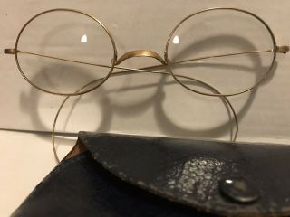 Antique Prince 14k Gold Frame Round Prescription Eyeglasses