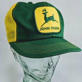 Vintage John Deere Patch Mesh Snapback Trucker Hat Usa K - Products