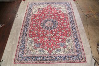 Traditional Floral Area Rugs Hand - Knotted Oriental Dinning Room Carpet 10x14 RED 2