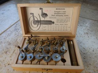 Vintage Bergeon Swiss Made Watch Mainspring Winder Set