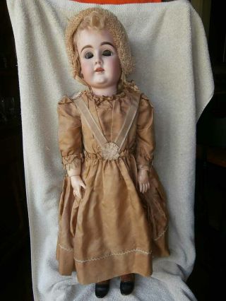 All Antique German Kestner M Bisque Head Doll 29 "