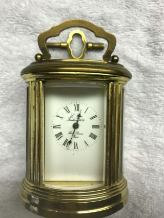 French L - Epee Miniature Oval Carriage Clock And Key