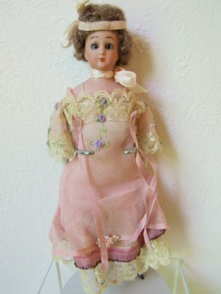 Antique Simon Halbig Doll 1160 Bisque Head 6 - 1/2 " Flapper Dollhouse Miniature