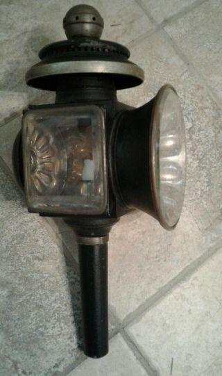 Vintage Antique Horse Buggy Carriage Lamp Lantern Light Brass