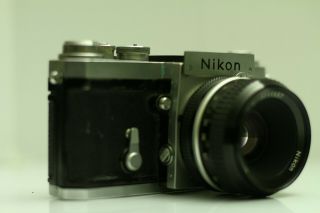 Vtg Nikon F NIPPON KOGAKU SLR 35MM serial 64xxx,  50mm Lens f2 Nikon 3
