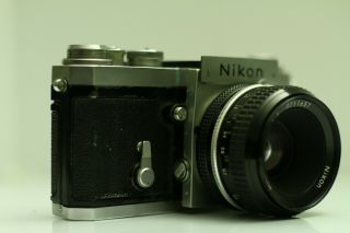 Vtg Nikon F NIPPON KOGAKU SLR 35MM serial 64xxx,  50mm Lens f2 Nikon 4