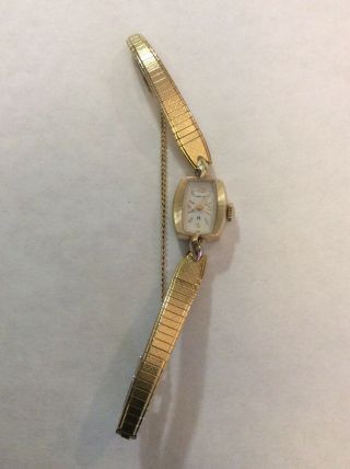 Vintage Hamilton 14k Gold Wrist Watch 17 Jewels Ladies Watch Running