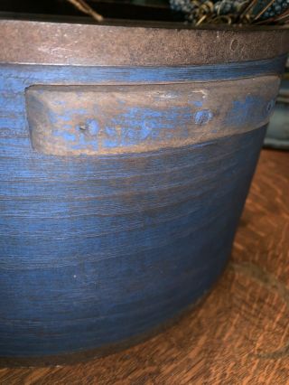 Fabulous Primitive Antique Measure in Orig BEST OLD BLUE PAINT Pantry Box Style 4