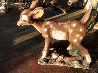 Vintage Concrete Deer Lawn Ornaments (doe and fawn) 5
