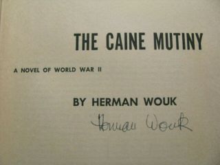 1951 RARE SIGNED TRUE 1ST ED.  THE CAINE MUTINY - HERMAN WOUK –PULITZER PRIZE 2