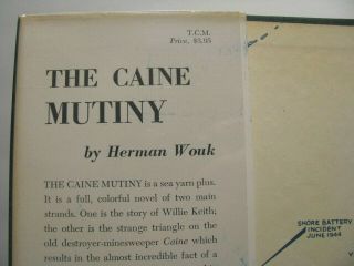 1951 RARE SIGNED TRUE 1ST ED.  THE CAINE MUTINY - HERMAN WOUK –PULITZER PRIZE 5