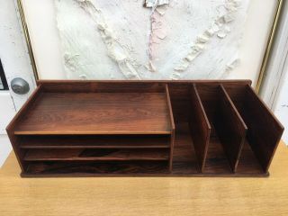 Georg Petersens Mobelfabrik Mid Century Danish Modern Rosewood Desk Tray Sorter