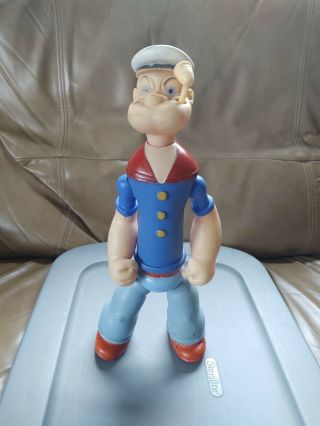 Vintage Rubber Popeye Doll With Pipe - Cameo K.  F.  S.