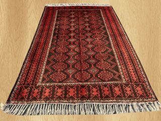 Authentic Hand Knotted Vintage Persain Zaidan Balouch Wool Area Rug 6.  5 X 4.  3 Ft