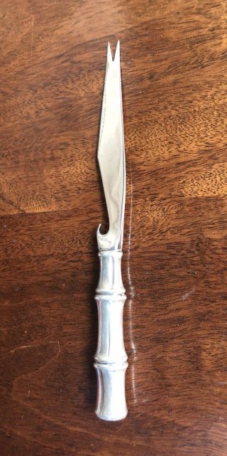 Vintage Tiffany & Co.  Sterling Silver Bamboo Handled Cheese Knife