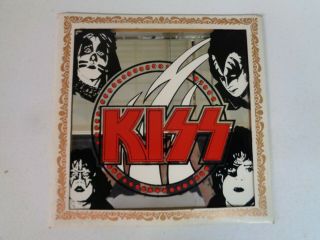 Vintage Kiss Rock Band 12x12 Large Mirror Faces Laser Etched Carnival Prize