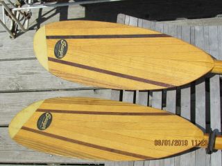 Vintage Sawyer Wooden Kayak Paddle 88 Inches