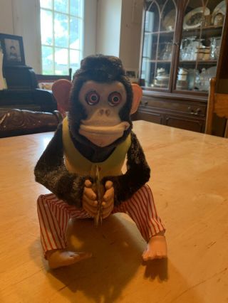 Vintage Battery Operated Musical Jolly Chimp Monkey - - 2